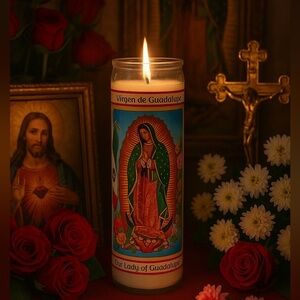 Virgen de Guadalupe Prayer Candle – Our Lady of Guadalupe Religious NWT
